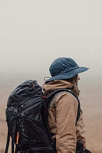 Nordic Drift Hat with UPF 50+ made from RCS, Navy Blue