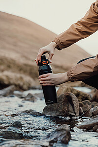 Nordic Drift Lockable Sports Thermos made from RCS 750 ml, Black