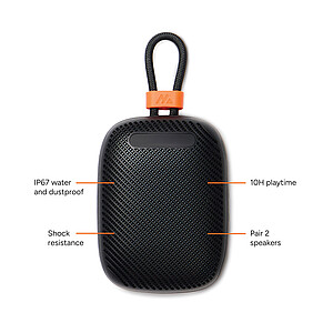 Nordic Drift Waterproof 5W Speaker IP67, Black