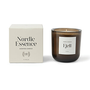 Nordic essence scented candle large, off white, dark brown