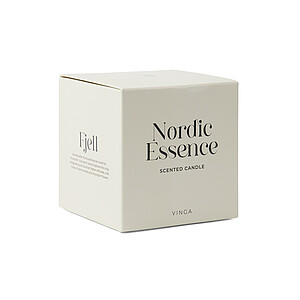 Nordic essence scented candle large, off white, dark brown