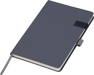 Notebook with 16 GB USB, dark grey