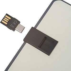 Notebook with 16 GB USB, dark grey
