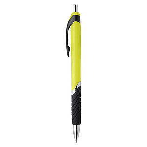 Olympic pen with blue ink.Yellow