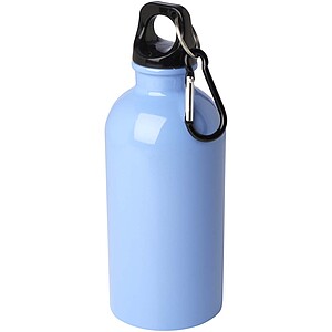 Oregon 400 ml RCS certified single wall stainless steel water bottle with carabiner, cloud blue