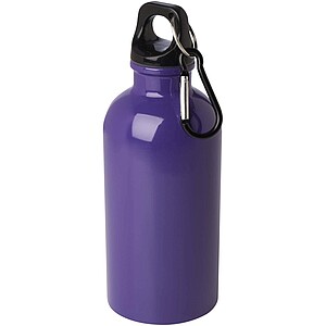 Oregon 400 ml RCS certified single wall stainless steel water bottle with carabiner, purple