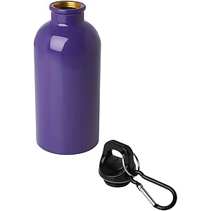 Oregon 400 ml RCS certified single wall stainless steel water bottle with carabiner, purple