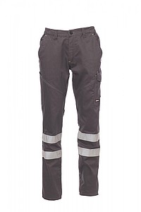 Payper WORKER REFLEX work trousers with reflective tape, smoke 3XL