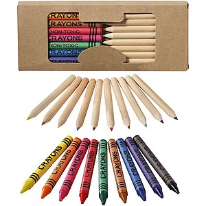 Pencil and Crayon set, natural