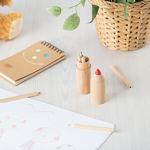 Pencil holder with 6 pencilsBrown