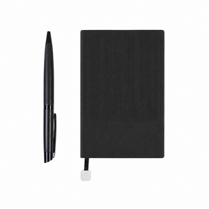 PIERRE CARDIN CHANTAL Set of notebook and DENISE ballpoint pen, black