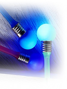 Plastic flashing ballpenPale blue
