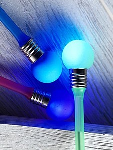 Plastic flashing ballpenPale blue