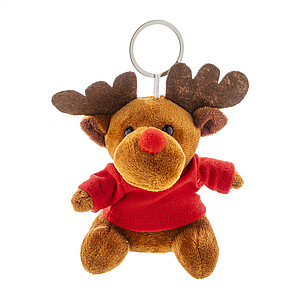 plush Christmas reindeer keyring