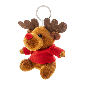 plush Christmas reindeer keyring