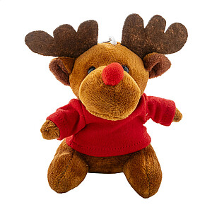 plush Christmas reindeer keyring