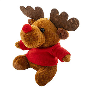 plush Christmas reindeer keyring