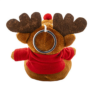 plush Christmas reindeer keyring