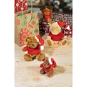 plush Christmas reindeer keyring