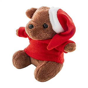 plush Christmas teddy bear keyring