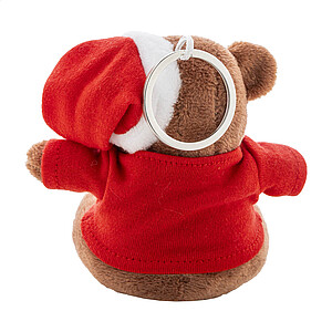 plush Christmas teddy bear keyring