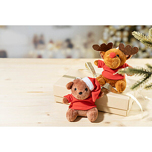 plush Christmas teddy bear keyring