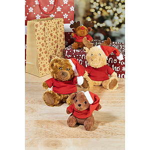 plush Christmas teddy bear keyring