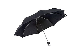 Pocket umbrella with a carrying loop integrated in the handle,colour black