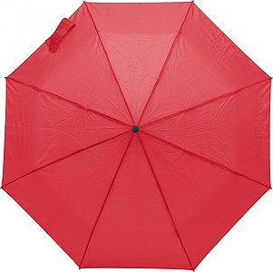 Polyester (170T) automatic open and close umbrella with eight panels.