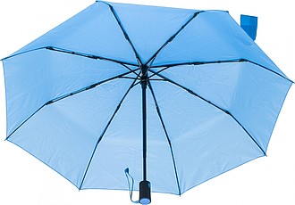 Polyester (170T) automatic open and close umbrella with eight panels.
