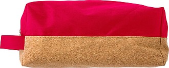 Polyester and cork toilet bag