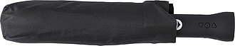 Pongee (190T) automatic, foldable umbrella with eight panels. Opens and closes automatically.