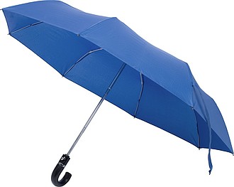 Pongee (190T) automatic, foldable umbrella with eight panels.