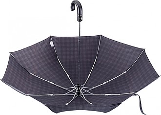 Pongee (190T) automatic, foldable umbrella with eight panels.