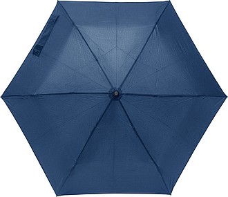 Pongee (190T) foldable umbrella with six panels.