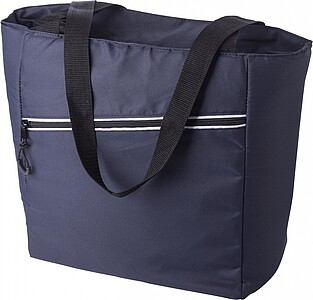 Pongee (75D) cooler bag with PEVA interior lining.