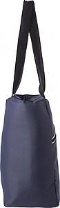 Pongee (75D) cooler bag with PEVA interior lining.