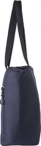 Pongee (75D) cooler bag with PEVA interior lining.