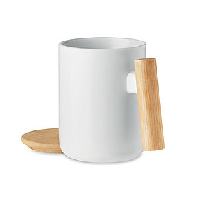 Porcelain mug with lid 380 ml MO6781-06