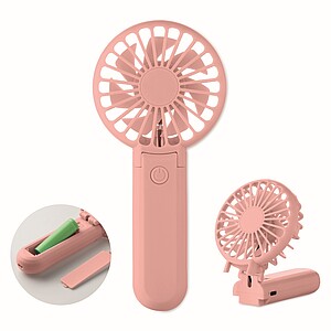 Portable foldable fan, baby pink