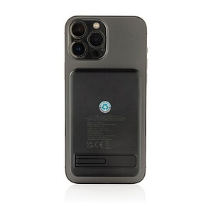 Powerbase RCS recycled plastic 3 in 1 charger with powerbank, black