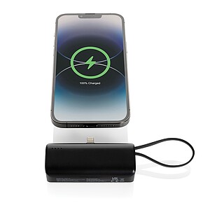 Powerlink RCS rplastic 3000 mAh powerbank iOS connector, black