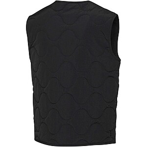 Quartz GRS recycled unisex quilted bodywarmer, solid black