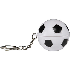 Rami football-shaped vanilla lip balm with SPF 15 and keychain
