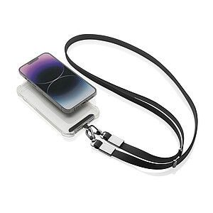 RCS Crossbody Lanyard made from Recycled PET, Black