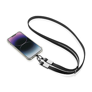 RCS Crossbody Lanyard made from Recycled PET, Black