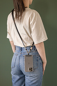 RCS Crossbody Lanyard made from Recycled PET, Black