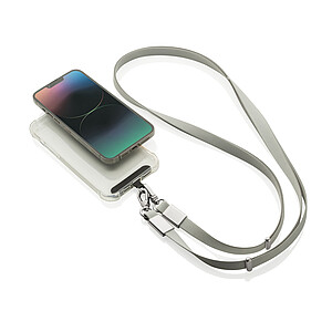 RCS Crossbody Lanyard made from Recycled PET, Grey