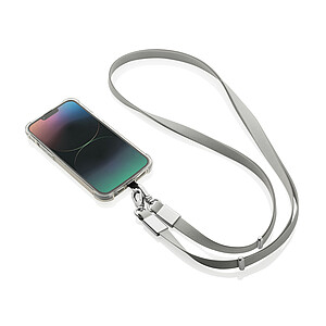 RCS Crossbody Lanyard made from Recycled PET, Grey
