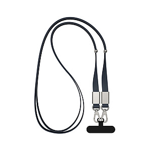 RCS Crossbody Lanyard made from Recycled PET, Navy Blue